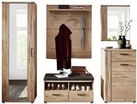 Linea Natura Garderobenkombination Set 80 BOSTE, wildeiche, Massivholz