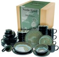 Creatable Kombiservice 30-tlg. NORDIC FJORD, gr&uuml;n, Steinzeug