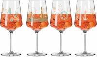 Ritzenhoff Aperizzo 4er-Set SOMMERRAUSCH, Motiv, Kristallglas