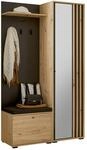 XORA Kompakt-Garderobe VOLANO, Eiche Artisan, Holznachbildung