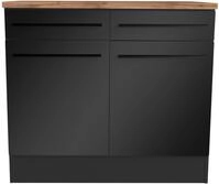 Yourkitchen Unterschrank JAZZ, schwarz, Holznachbildung