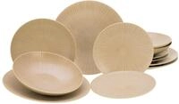 Creatable Tellerset 12-tlg VESUVIO, sand, Steinzeug