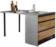 Smartkitchen K&uuml;cheninsel TROJA, anthrazit, Holznachbildung