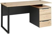 Voleo Schreibtisch DETROIT, Eiche Artisan, Holznachbildung