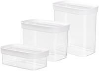 Emsa Vorratsdosenset 3-tlg. OPTIMA, transparent, Kunststoff