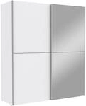 Z2 Schwebet&uuml;renschrank 2-t&uuml;rig WHITE KISS, Holznachbildung