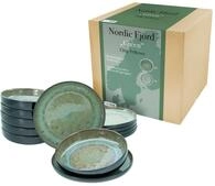 Creatable Tafelservice 12-tlg NORDIC FJORD, gr&uuml;n, Steinzeug