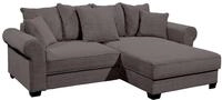 Hom&acute;in Ecksofa MAUREEN, dunkelgrau, Cord