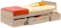 MID.YOU Jugendbett BORO, Eiche s&auml;gerau/sonoma, Holznachbildung
