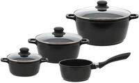 Elo Topfset 4-tlg. BLACK CAST, schwarz, Aluminium