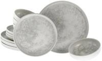 Creatable Tellerset 12-tlg UNO, grau, Steinzeug