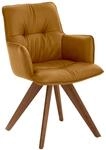Dieter Knoll Design-Schalensessel PREMIO, curcuma, Leder