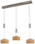Fischer &amp; Honsel Pendelleuchte SHINE-WOOD, nickel, Metall