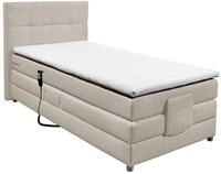Esposa Boxspringbett MANOLO, Ivory, Kunstleder