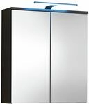 XORA Spiegelschrank SPICE, schwarz, Holznachbildung