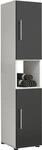 VCM Hochschrank FLANDU, schwarz, Holznachbildung
