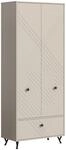 MID.YOU Garderobenschrank NOTES, sand, Holznachbildung