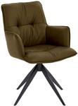 Dieter Knoll Design-Schalensessel PREMIO, moos-gr&uuml;n, Leder