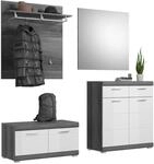 MID.YOU Garderoben-Set 4tlg. SCOUT, grau, Holznachbildung