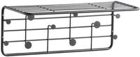 Zeller Present Wandgarderobe, schwarz, Metall