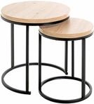 XORA Beistelltisch 2er-Set LEVI, eiche, MDF