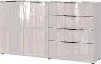 Novel XL-Sideboard OAKLAND, Kaschmir, Glas