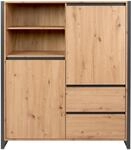 Z2 Highboard DENVER, Eiche Artisan, Holznachbildung