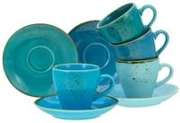 Creatable Espressotassen 8-tlg NATURE COLLECTION, blau, Steinzeug