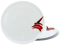 Creatable Pizzateller 4-tlg KR&Auml;UTER, rot, Porzellan