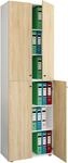 VCM B&uuml;roschrank LONA, braun/wei&szlig;, Holznachbildung