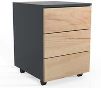 VCM Rollcontainer DALOSA, eiche, Holznachbildung