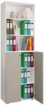 VCM B&uuml;roschrank LONA, wei&szlig;/grau, Holznachbildung