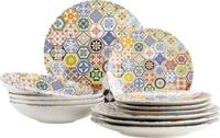 M&auml;ser Tafelservice 12-tlg. AMARANTE, multicolour, Steinzeug