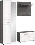 MID.YOU Garderobenkombination SALSA, silber, Holznachbildung