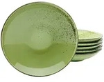 Creatable Suppenteller 6-tlg NATURE COLLECTION, gr&uuml;n, Steinzeug