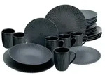 Creatable Kombiservice 24-tlg VESUVIO, schwarz, Steinzeug