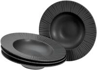Creatable Pastateller 4-tlg VESUVIO, schwarz, Steinzeug