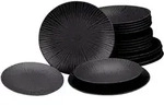 Creatable Tellerset 18-tlg VESUVIO, schwarz, Steinzeug