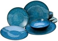 Creatable Tellerset 12-tlg CAPRI, blau, Steinzeug