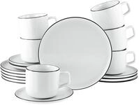 Creatable Kaffeeservice 18-tlg CHEF COLLECTION, schwarz, Porzellan