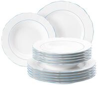 Seltmann Weiden Tafelservice 12-tlg. SONATE BLUE LINES, blau,...