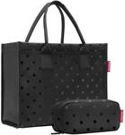 Reisenthel Daily Shopper Set Glossy DOTS BLACK, schwarz, Polyester