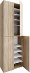 VCM Schuhschrank LONA 2XL, Eiche s&auml;gerau/sonoma, Holznachbildung
