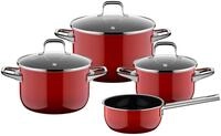 WMF Topfset 4-tlg. FUSIONTEC ESSENTIAL PRO, rot, Edelstahl