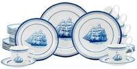 Creatable Kombiservice 30-tlg SEGELSCHIFF, blau, Steingut