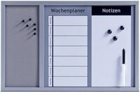 Zeller Present Memoboard 3-in-1, grau, MDF