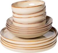 Gipfelst&uuml;ck Tafelservice 12-tlg. NEBELWALD, beige, Steinzeug