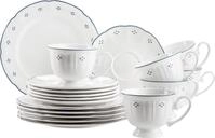 M&auml;ser Kaffeeservice 18-tlg. LOVA, blau, Porzellan