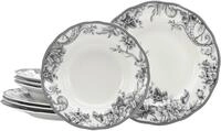 Creatable Tafelservice 8-tlg ADELAIDE, grau, Porzellan