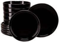 Creatable Tafelservice 12-tlg NORDIC FESTIVE, schwarz, Steinzeug